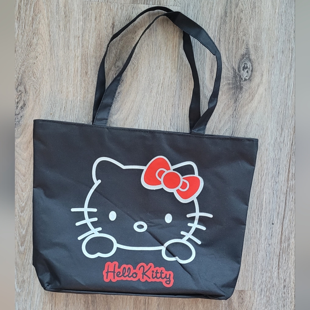 Hello Kitty Black Tote Bag with Red Bow
